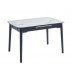 Керамический стол TM-87 белый мрамор + черный