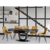 Керамический стол TML-825 неро маркина + черный