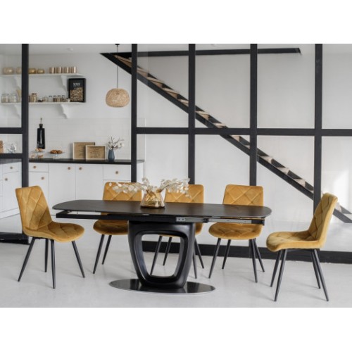 Керамический стол TML-825 неро маркина + черный