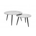 Комплект журнальных столов CT-31 Беатрис вайт клауд + чёрный
