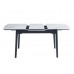 Керамический стол TM-87 белый мрамор + черный