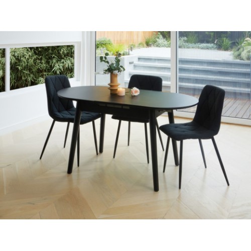 Керамический стол TM-85 чёрный оникс + чёрный