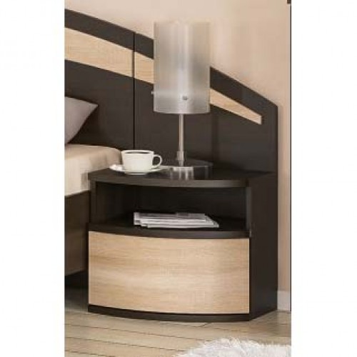 Тумбы прикроватные (2 шт.) Аляска Венге Темный - Мебель Сервис Тумбы прикроватные (2 шт.) Аляска Венге Темный - Мебель Сервис