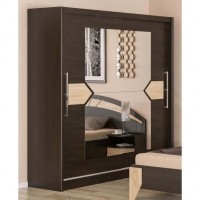 Шкаф-купе 2Д Аляска Венге Темный - Мебель Сервис