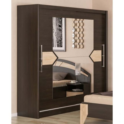 Шкаф-купе 2Д Аляска Венге Темный - Мебель Сервис