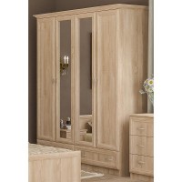 Шкаф 4Д Соната Дуб Самоа - Мебель Сервис Шкаф 4Д Соната Дуб Самоа - Мебель Сервис