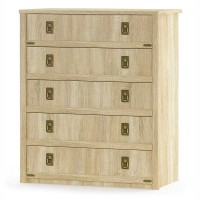 Комод 5Ш Валенсия Дуб Самоа - Мебель Сервис