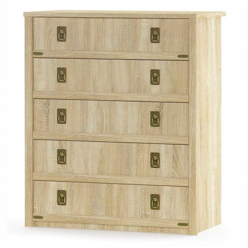 Комод 5Ш Валенсия Дуб Самоа - Мебель Сервис
